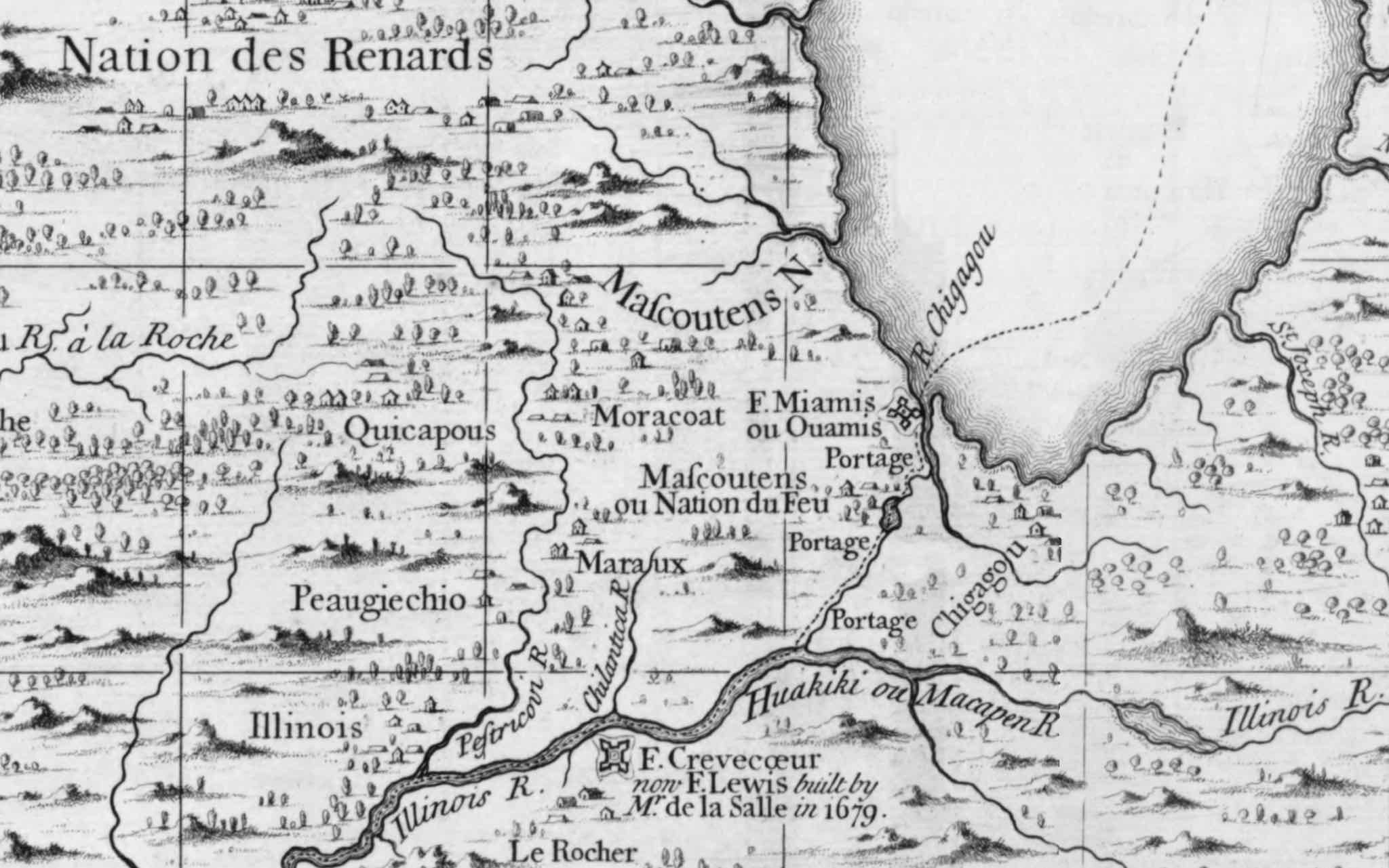 Map of Chigagou From 1733